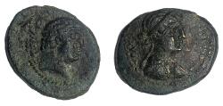 Ancient Coins - Cleopatra VII and Mark Antony, Bronze Unit