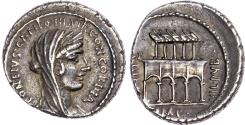 Ancient Coins - P. Fonteius P. f. Capito silver Denarius