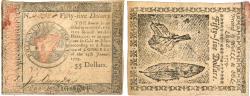 World Coins - USA, Continental Currency, 55 Dollars note, issued 14th January 1779