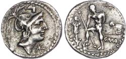 Ancient Coins - C. Poblicius Malleolus silver Denarius