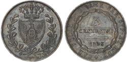 World Coins - Italy, Savoy, Carlo Felice, bronze 3 Centesimi, 1826