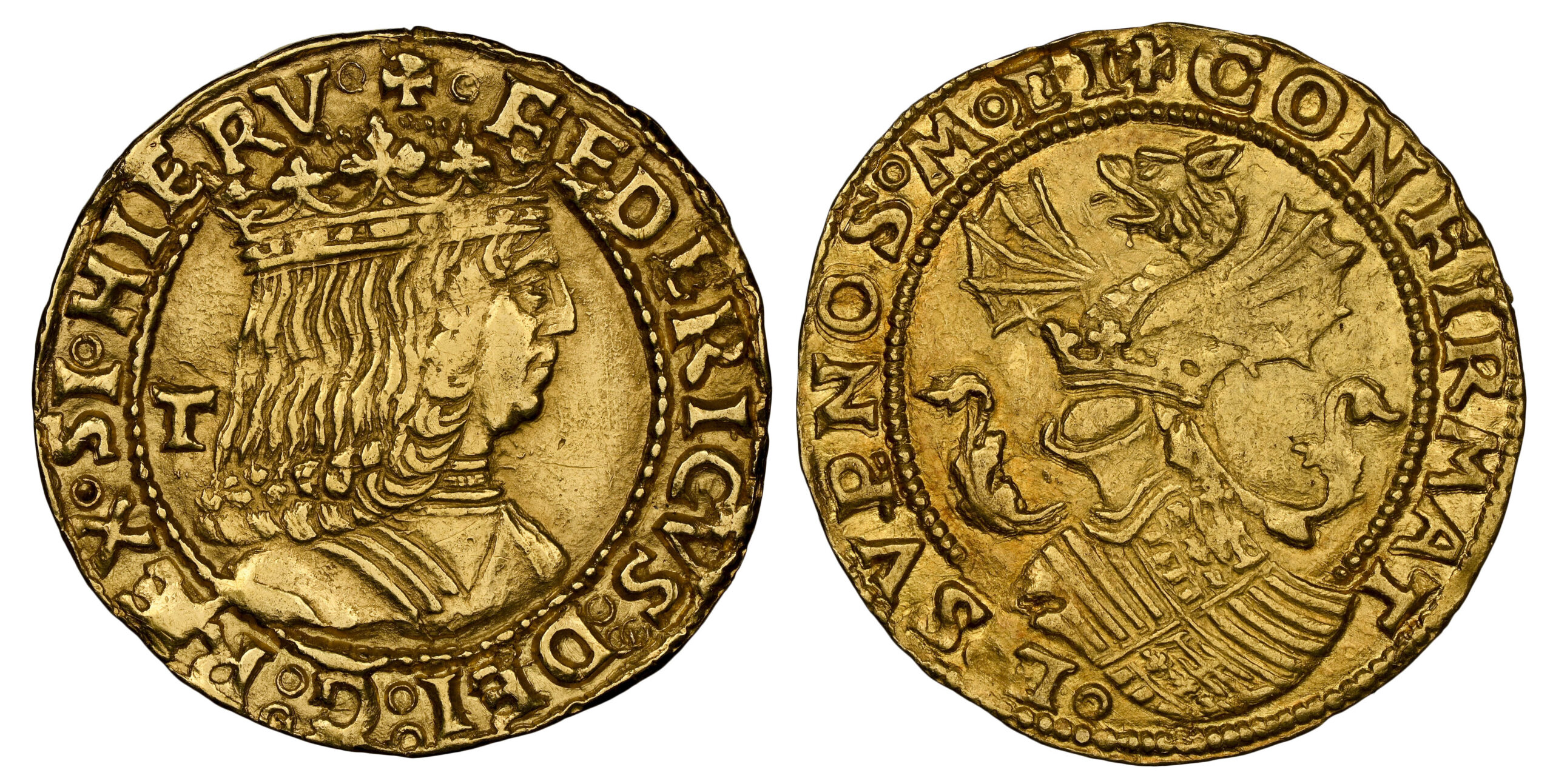 ITALY, NAPLES, FEDERICO III OF ARAGON (1496-1501), GOLD DUCATO – AU 55