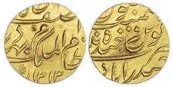 World Coins - INDIA, PRINCELY STATES, HYDERABAD, MIR MAHBUB ‘ALI KHAN II (1869-1911 AD), GOLD MOHUR