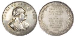 World Coins - IRELAND ? GEORGE III, WHIG STATESMAN, SILVERED AE MEDAL 1800