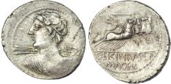 Ancient Coins - C. Licinius Macer, Silver Denarius