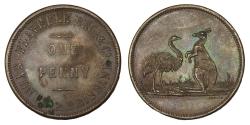 World Coins - FLAVELLE BROS. & CO., AUSTRALIA, COPPER PENNY TOKEN