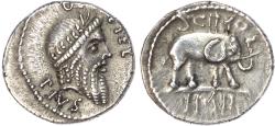 Ancient Coins - Roman Republic, Q. Caecilius Metellus Pius Scipio (47-46 BC) Silver Denarius