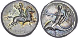 Ancient Coins - Calabria, Tarentum silver Nomos