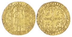 World Coins - FRANCE, CHARLES V (THE WISE) (1364-80 AD), GOLD FRANC À PIED, PARIS