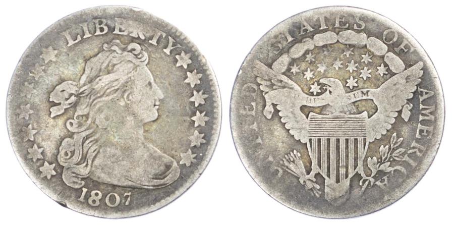 USA, ’DRAPED BUST’ SILVER DIME, 1807 | North & Central American and ...