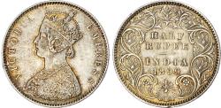 World Coins - INDIA, EIC, VICTORIA (1837-1901), SILVER HALF RUPEE, 1899