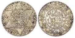 World Coins - MOROCCO, HASSAN I, SILVER 1/4 RIAL (2 1/2 DIRHAMS)