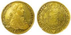 World Coins - Mexico, Ferdinand VII (1808-1833), gold 8 Escudos, 1809 – AU 55