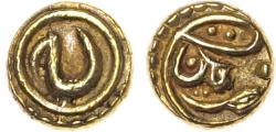 World Coins - India, Mysore, Tipu Sultan (AH 1197-1213 / 1782-1799 AD), gold Fanam