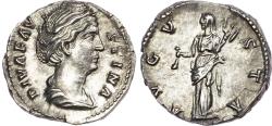 Ancient Coins - Diva Faustina Senior silver Denarius