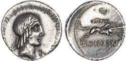 Ancient Coins - L. Calpurnius Piso Frugi silver Denarius