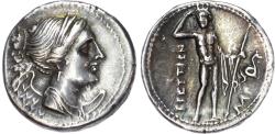 Ancient Coins - Bruttium, the Brettii (c. 216-214 BC) Silver Drachm, time of Hannibal