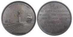 World Coins - VENICE UNDER AUSTRIA, FOUNDATION OF THE HARBOUR MOLE AT MALMOCCO, AE MEDALLION 1838