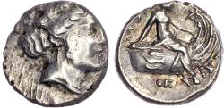 Ancient Coins - Euboia, Histiaia, Silver Tetrobol
