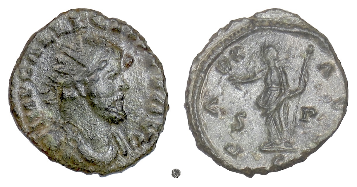 Roman, ALLECTUS. AE antoninianus, Camulodunum mint, struck 293-295 AD. Pax