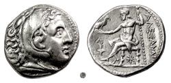 Ancient Coins - MACEDON, Kassander.  AR Tetradrachm, Alexander the Great type, Amphipolis mint. Struck circa 307-297 BC