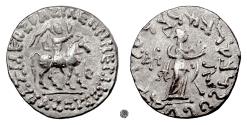 Ancient Coins - INDO-SKYTHIANS, AZES.  AR Tetradrachm, circa 58-12 BC.  King on horseback / Pallas