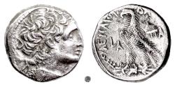 Ancient Coins - EGYPT, Ptolemy XII (?).  AR Tetradrachm, Alexandria mint, 81/80 BC.  Ptolemy I / Eagle