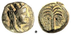 Ancient Coins - PHOENICIA, Tyre.  AE 20, 103/2 BC.  Tyche / Palm Tree