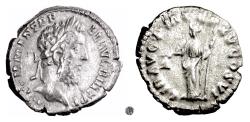 Ancient Coins - COMMODUS.  AR Denarius, 177-192 AD.  Libertas