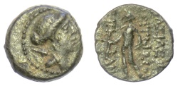 Ancient Coins - SELEUKID KINGS, Antiochos VIII Epiphanes. AE denomination C, Antioch mint, first reign, 121-113 BC
