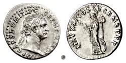 Ancient Coins - DOMITIAN.  AR Denarius, Rome mint, struck 90-91 AD