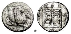 Ancient Coins - TROAS, Skepsis.  AR Drachm, 4th century BC.  Pegasos / Palm tree