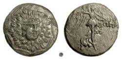 Ancient Coins - PAPHLAGONIA, Sinope.  AE 21, circa 105-65 BC.  Facing gorgon / Nike