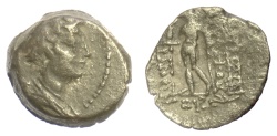 Ancient Coins - SELEUKID KINGS, Antiochos VIII Epiphanes. AE denomination C, Antioch 121/120 BC. Artemis / Apollo