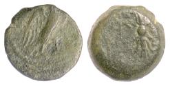 Ancient Coins - SELEUKID, Demetrios II. AE denom C, Antioch, 129-125 BC. Eagle / Thunderbolt. Rare