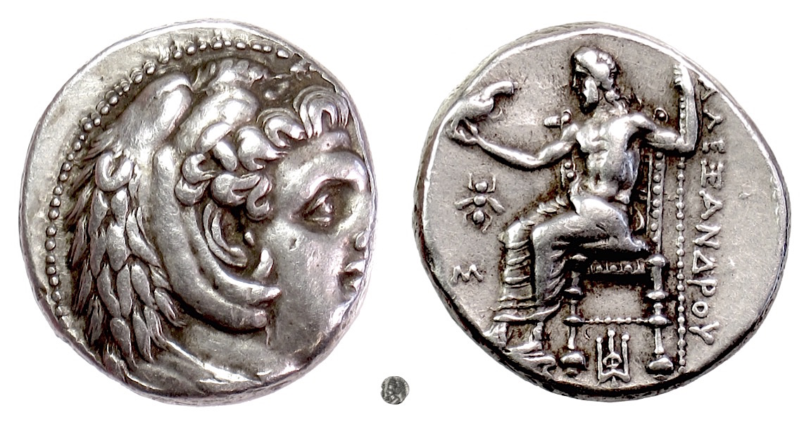 Maroneia Tetradrachm, Thrace; c. 120 BC. Rev: Dionysus