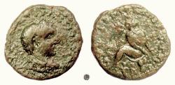 Ancient Coins - ELAGABALUS, Gerasa.   AE 21, 218-222 AD.  Tyche.  Lindgren plate coin