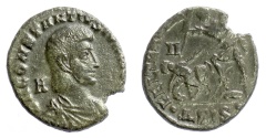 Ancient Coins - CONSTANTIUS GALLUS. AE follis. Siscia mint, 351-354 AD. Soldier spearing fallen horseman