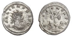 Ancient Coins - GALLIENUS. AR Antoninianus, Antioch mint, struck 264-265 AD. Trophy
