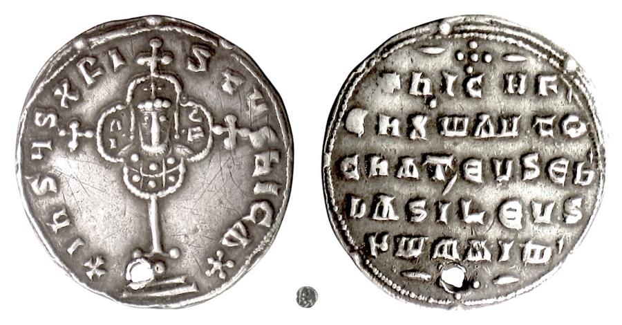 Ancient Coins - BYZANTINE, Nicephorus II Phocas.  AR Miliaresion. Constantinople mint, 963-969