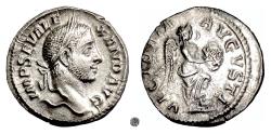 Ancient Coins - SEVERUS ALEXANDER.  AR denarius, Rome Mint, 230 AD.  Victory