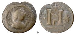 Ancient Coins - Byzantine, JUSTIN I. AE Follis. Barbarous imitation. Uncertain mint.