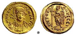 Ancient Coins - ZENO.  AV solidus, Constantinople mint, 476-491 AD.  Victory