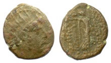 Ancient Coins - SELEUKID KINGS, Demetrios III Eucaerus. AE denom B, Damaskos mint, 97-87 BC. Nike