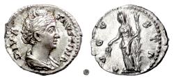 Ancient Coins - Diva Faustina Senior.  AR Denarius, Rome mint, struck circa 146-161 AD.  Ceres
