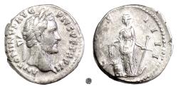Ancient Coins - ANTONINUS PIUS.  AR Denarius, Rome mint. Struck 147-148 AD.  Annona