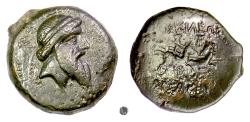 Ancient Coins - PARTHIA, Mithradates I.  AE tetrachalkon, Ekbatana mint, 165-132 BCE.  Rare