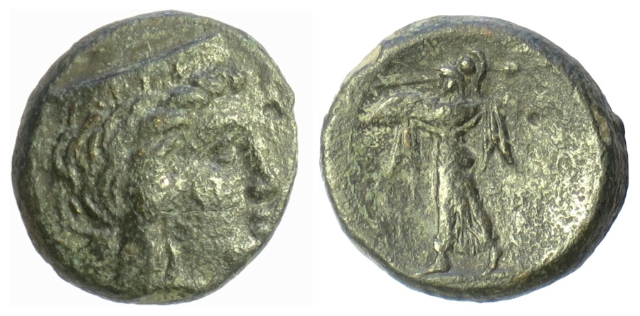 Argolis Argos Ae Dichalkon Circa 280 260 Hera Palladion