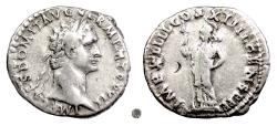 Ancient Coins - DOMITIAN.  AR denarius, Rome mint. Struck 88 AD.  Minerva