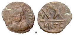 Ancient Coins - BYZANTINE. Heraclius. AE Half Follis, Carthage mint, 610-641 AD